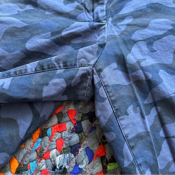 Khakis By Gap Blue Camouflage Boyfriend Roll-Up Shorts Women’s Size 8 Bermudas - Picture 7 of 16